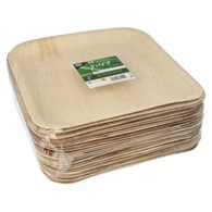 TALERZ KWADRATOWY Z LIŚCIA PALMOWEGO 25x25x1,5cm (96/4/25)