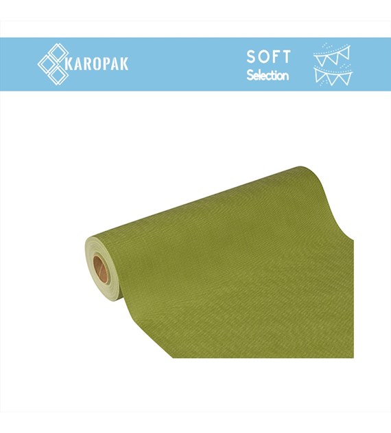 BIEŻNIK W ROLCE 24m/40cm SOFT SELECTION PLUS Z WŁÓKNINY OLIWKOWY (_/4/1)