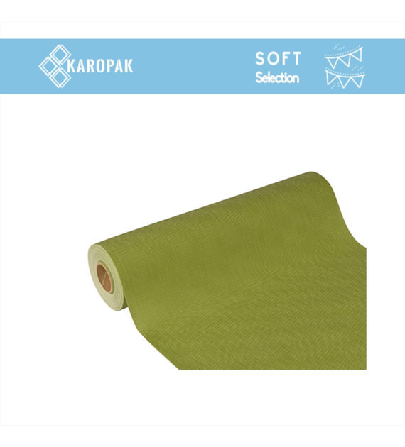 BIEŻNIK W ROLCE 24m/40cm SOFT SELECTION PLUS Z WŁÓKNINY OLIWKOWY (_/4/1)