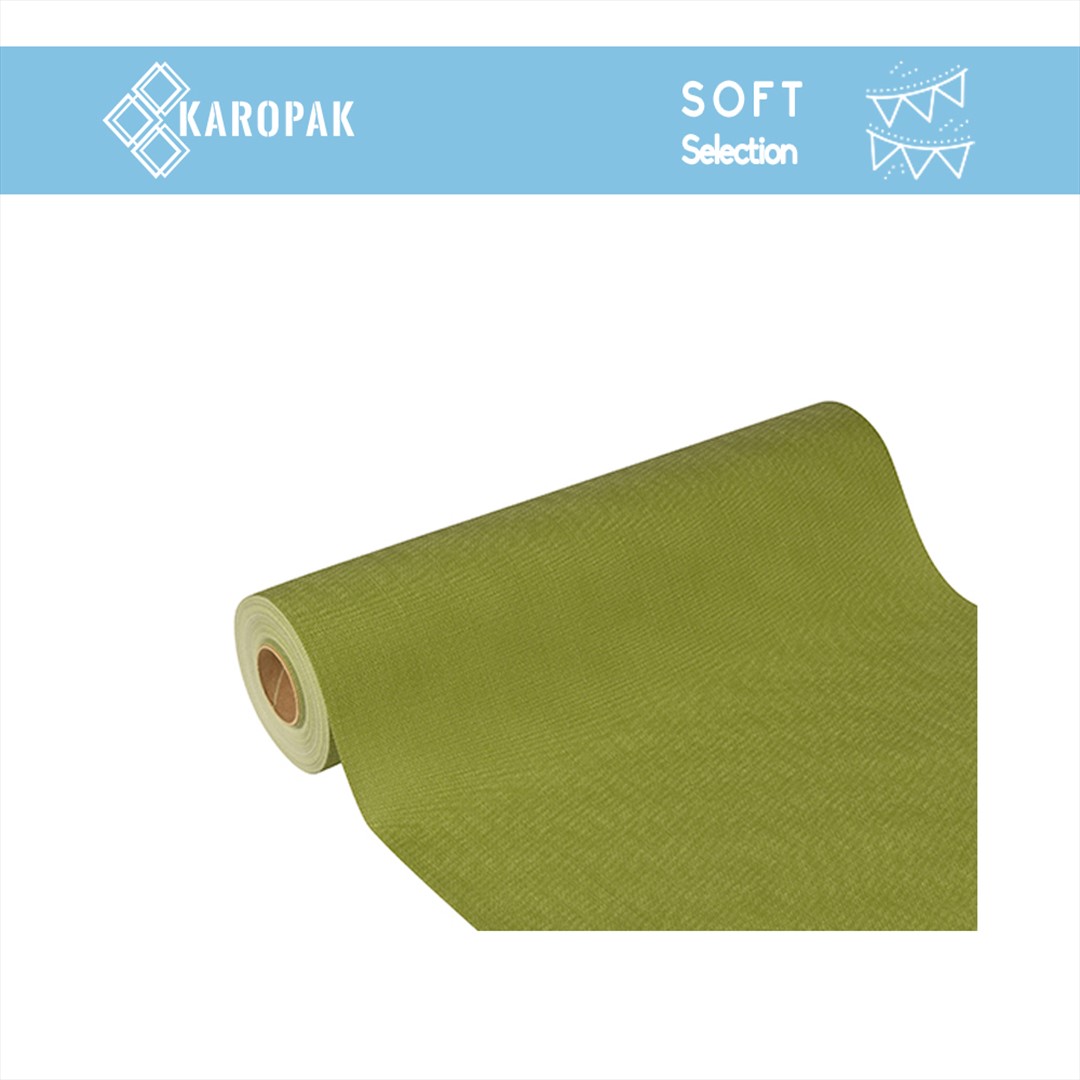 BIEŻNIK W ROLCE 24m/40cm SOFT SELECTION PLUS Z WŁÓKNINY OLIWKOWY (_/4/1)