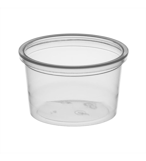 (REUSE) Pojemnik na sos PP TRANSPARENTNY fi67mm 80ml (27/20/100)