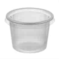 Pojemnik na sos PP TRANSPARENTNY fi67mm 100ml (27/20/100)