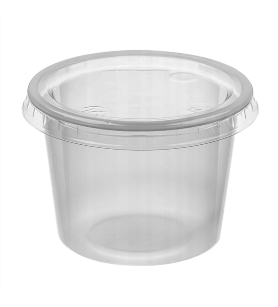 Pojemnik na sos PP TRANSPARENTNY fi67mm 100ml (27/20/100)