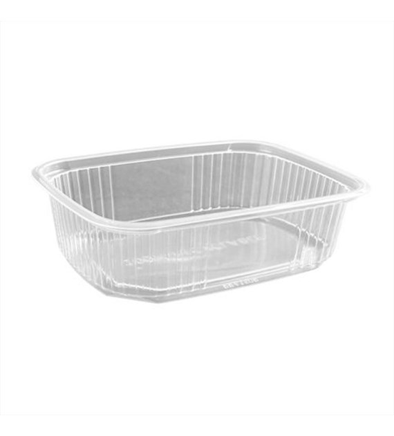 (REUSE) Pojemnik na surówkę prostokątny PP 125ml żebrowany (45/10/100)