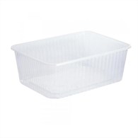 (REUSE) Pojemnik na surówkę prostokątny PP 150ml żebrowany (45/10/100)