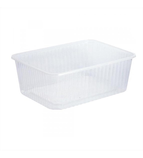 (REUSE) Pojemnik na surówkę prostokątny PP 150ml żebrowany (45/10/100)