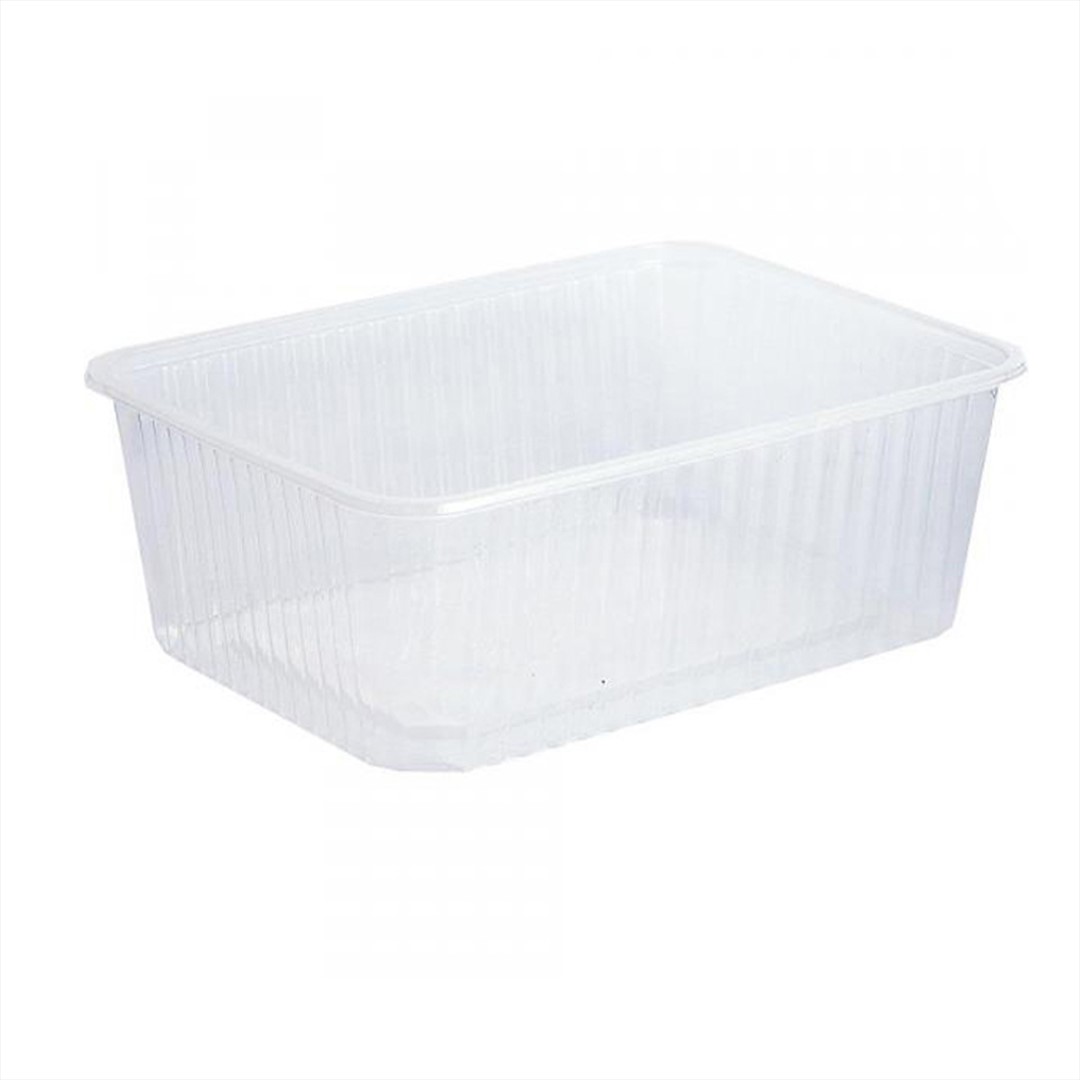 (REUSE) Pojemnik na surówkę prostokątny PP 150ml żebrowany (45/10/100)