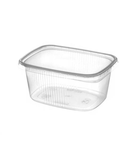Pojemnik na surówkę prostokątny PP 300ml żebrowany (45/10/100)