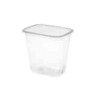 Pojemnik na surówkę prostokątny PP WYSOKI 500ml żebrowany (24/10/100)