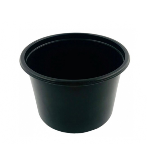 Pojemnik okrągły PP D-8117C fi115mm 450ml CZARNY (24/10/50)