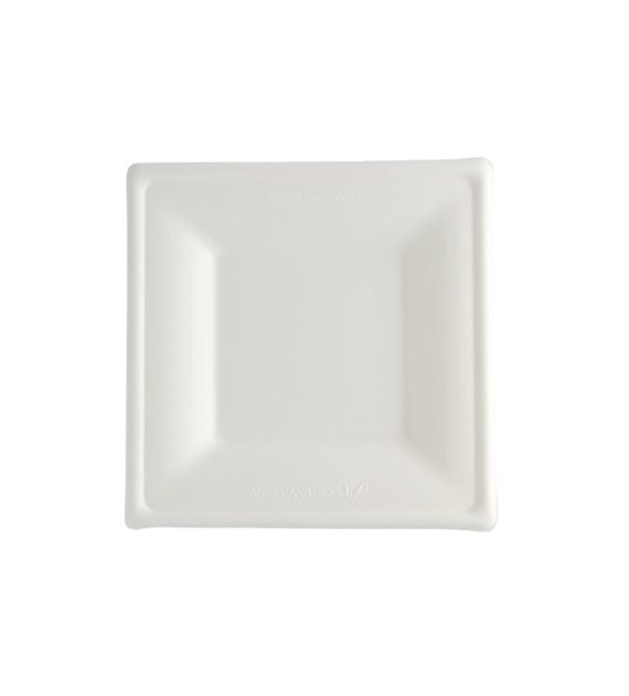 Love Nature talerz z trzciny cukrowej kwadratowy 26cm (42/10/50)