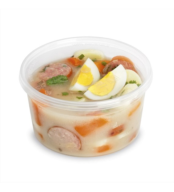 (REUSE) Pojemnik na zupę PP fi125mm 500ml TRANSPARENTNY (24/9/50)