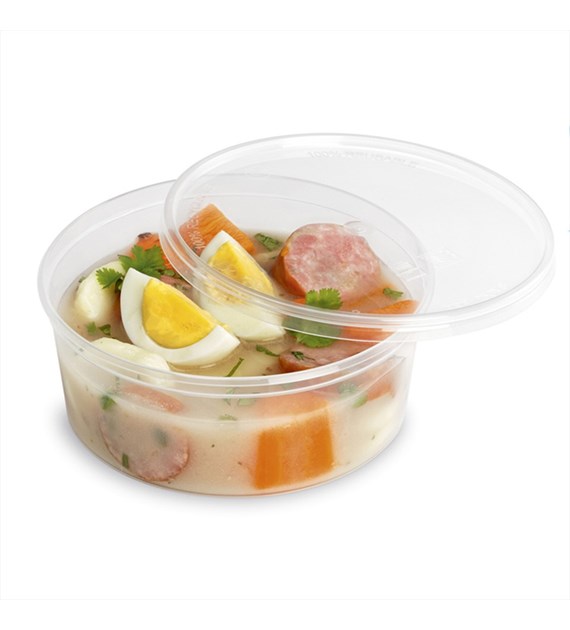 Przykrywka do pojemnika na zupę PP fi125mm TRANSPARENTNA (36/18/50)