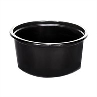 (REUSE) Pojemnik okrągły PP D-8115C fi115mm 350ml CZARNY (24/10/50)