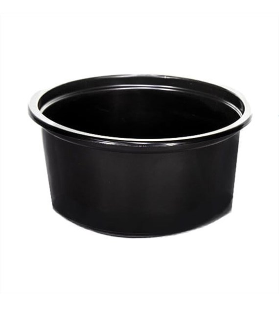(REUSE) Pojemnik okrągły PP D-8115C fi115mm 350ml CZARNY (24/10/50)