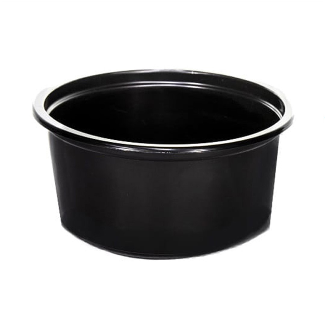 (REUSE) Pojemnik okrągły PP D-8115C fi115mm 350ml CZARNY (24/10/50)