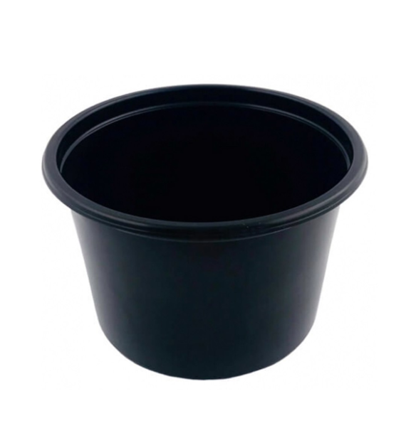 Pojemnik okrągły PP D-8118C fi115mm 500ml CZARNY (24/10/50)