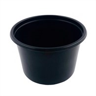 (REUSE) Pojemnik okrągły PP D-8118C fi115mm 500ml CZARNY (24/10/50)