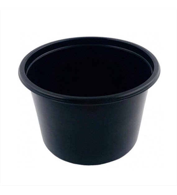 (REUSE) Pojemnik okrągły PP D-8118C fi115mm 500ml CZARNY (24/10/50)