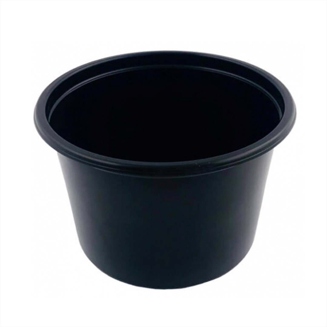 (REUSE) Pojemnik okrągły PP D-8118C fi115mm 500ml CZARNY (24/10/50)
