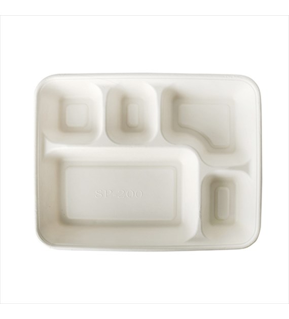 PURE tace z trzciny cukrowej 5-częściowe białe (160/5/25)