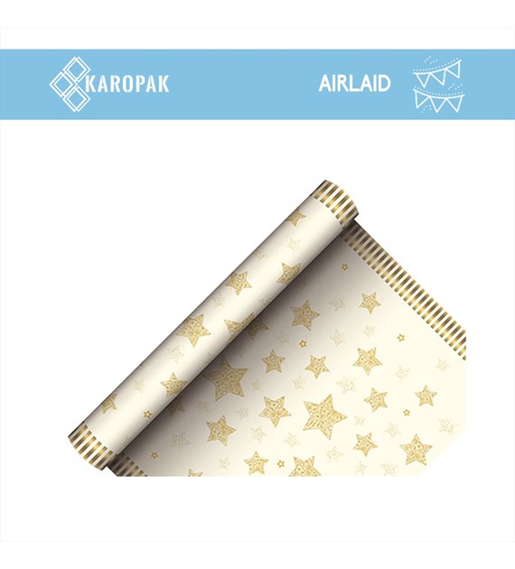 BIEŻNIK IMITUJĄCY TKANINĘ 3M/40CM KREMOWY ŚWIĄTECZNY