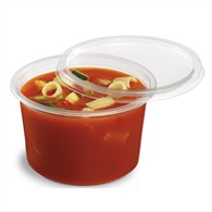 (REUSE) Pojemnik okrągły PP 8116C fi115mm 400ml TRANSPARENTNY (24/10/50)