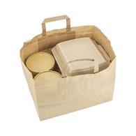 Torba SZARA z uchem płaskim 320x220x250 70g SZEROKIE DNO (36/1/250)