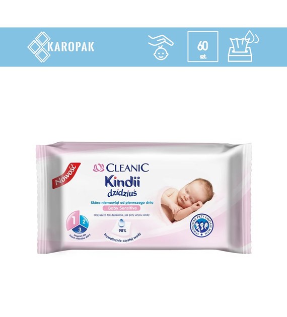 CHUSTECZKI NAWILŻANE KINDII CLEANIC (_/12/60)