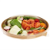 Przykrywka rPET do pojemnika papierowego 850, 1100, 1300ml fi185mm (18/6/50)