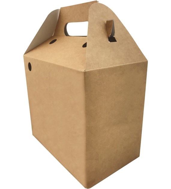 Pudełko zestaw GASTRO z uchwytami 100szt (brązowe, 202x123x176/ P510)