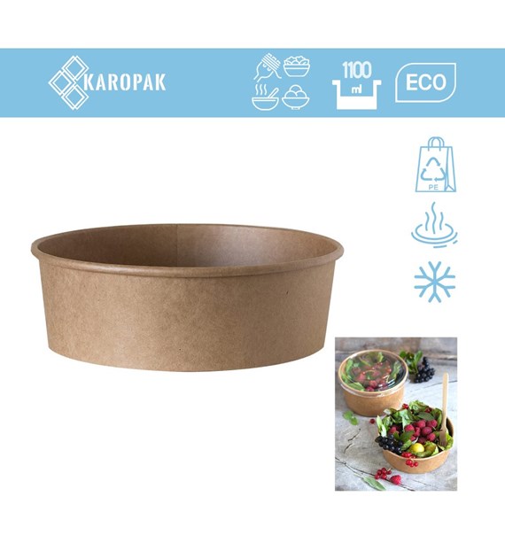MISKA PAPIEROWA KRAFT 1100ml  fi184mm (14/6/50)