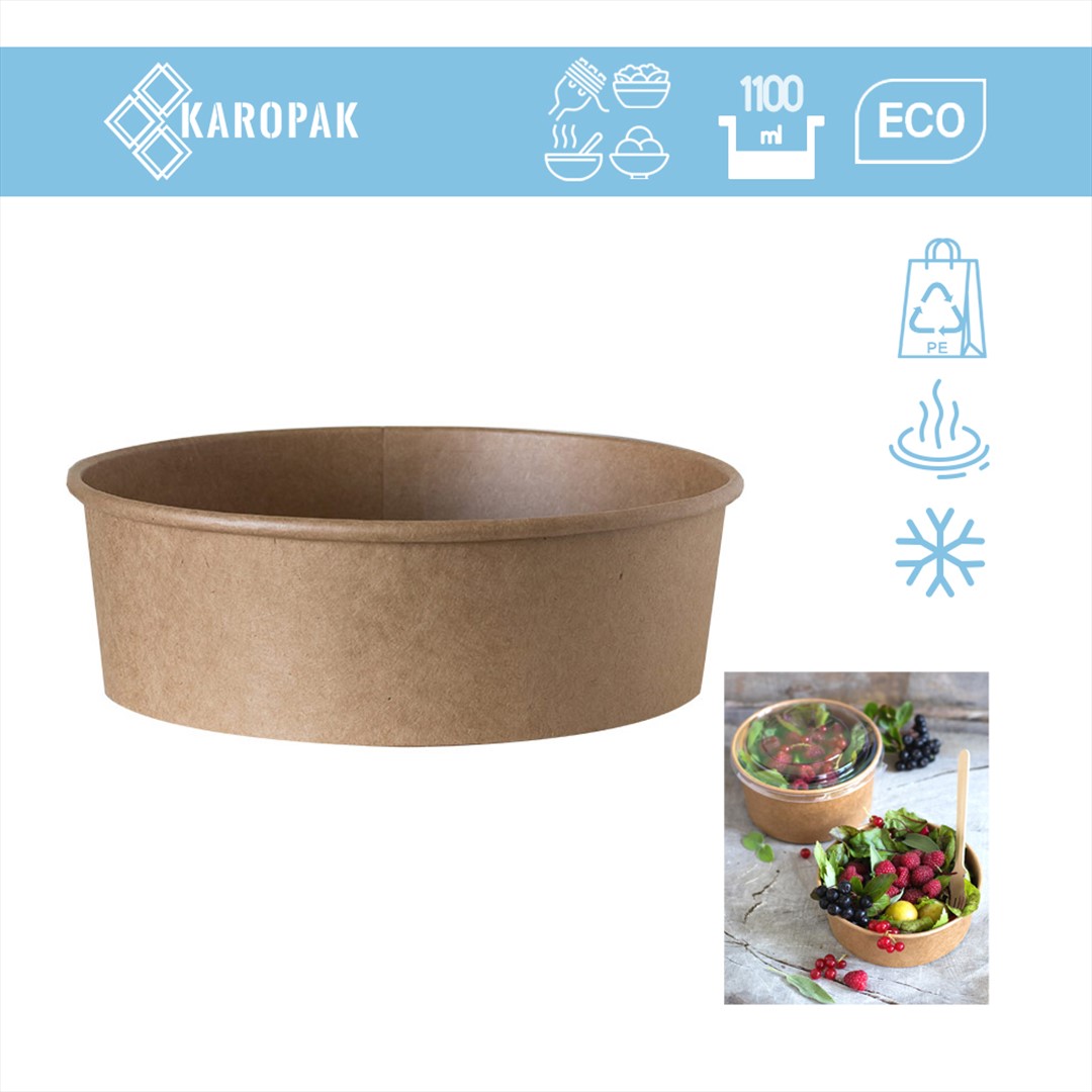 MISKA PAPIEROWA KRAFT 1100ml  fi184mm (14/6/50)