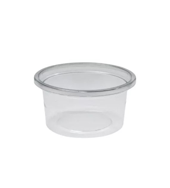 Pojemnik na sos rPET TRANSPARENTNY fi62,5mm 50ml (27/20/100)