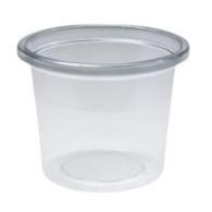 Pojemnik na sos rPET TRANSPARENTNY fi62,5mm 80ml (27/20/100)