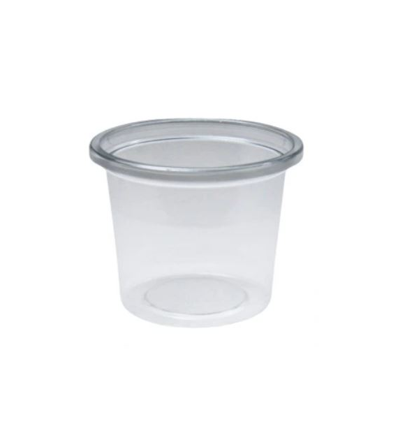 Pojemnik na sos rPET TRANSPARENTNY fi62,5mm 80ml (27/20/100)