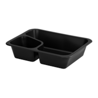 (REUSE) POJEMNIK DO ZGRZEWU DWUDZIELNY COLT B-227x178x50 CZARNY (32(40)/8/50)