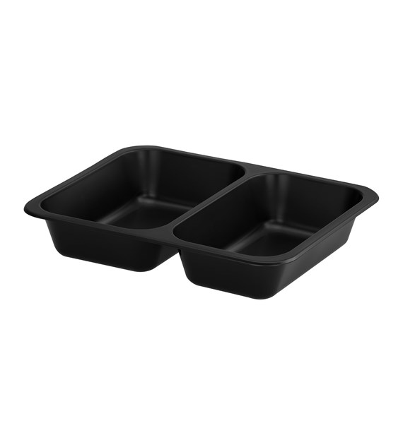 (REUSE) POJEMNIK DO ZGRZEWU DWUDZIELNY B-227x178x40 CZARNY (30(36)/8/50)