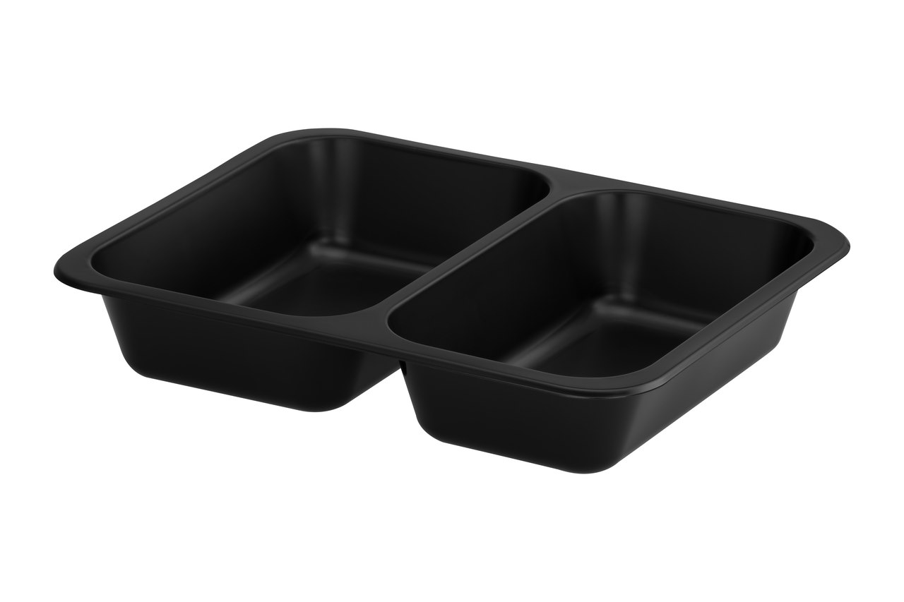 (REUSE) POJEMNIK DO ZGRZEWU DWUDZIELNY B-227x178x40 CZARNY (30(36)/8/50)