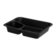 (REUSE) POJEMNIK DO ZGRZEWU DWUDZIELNY COLT B-227x178x40 CZARNY (32(40)/8/50)