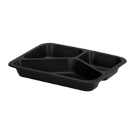 (REUSE) POJEMNIK DO ZGRZEWU TRÓJDZIELNY B-227x178x30 CZARNY (30(36)/8/50)