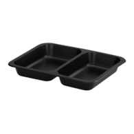 (REUSE) POJEMNIK DO ZGRZEWU DWUDZIELNY B-227x178x30 CZARNY (30(36)/8/50)