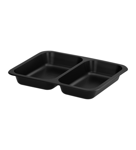 (REUSE) POJEMNIK DO ZGRZEWU DWUDZIELNY B-227x178x30 CZARNY (30(36)/8/50)