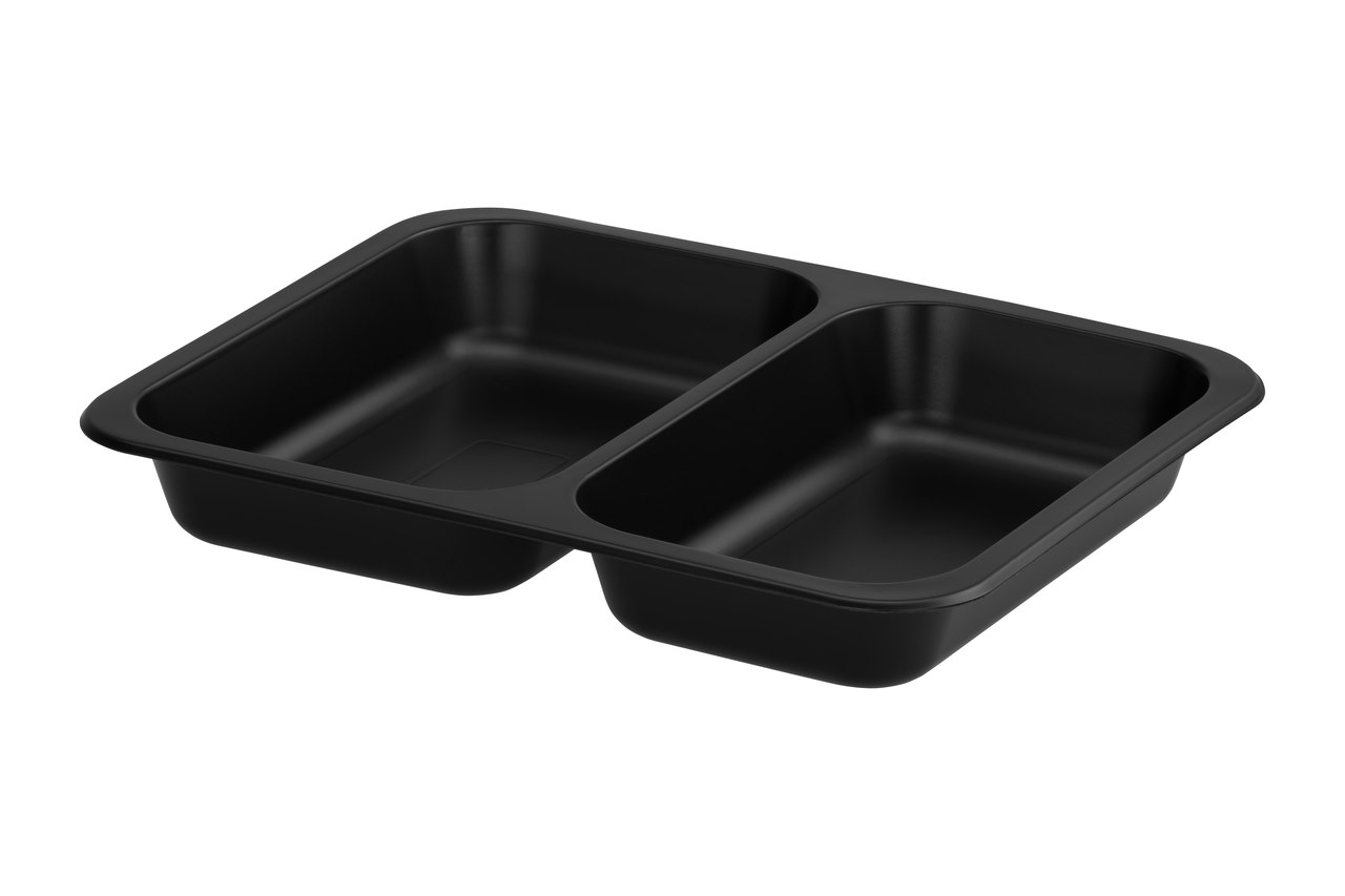 (REUSE) POJEMNIK DO ZGRZEWU DWUDZIELNY B-227x178x30 CZARNY (30(36)/8/50)