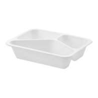 (REUSE) POJEMNIK DO ZGRZEWU TRÓJDZIELNY B-227x178x50 BIAŁY (25(30)/8/50)