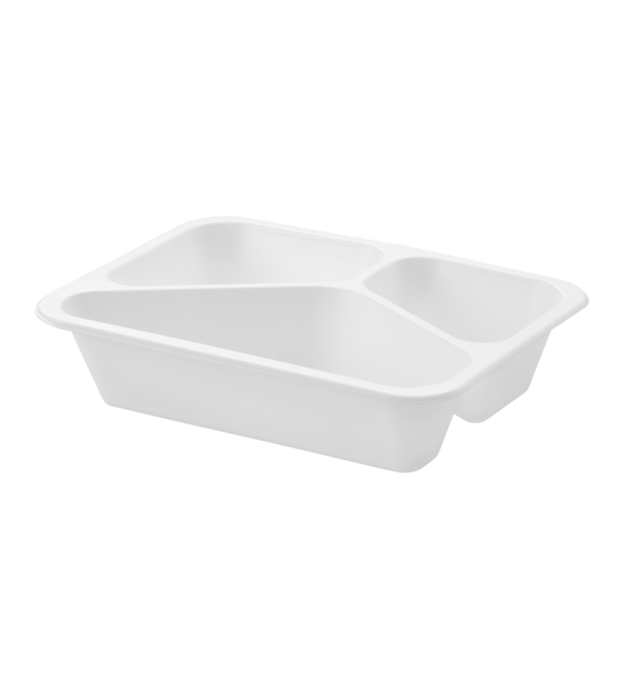 (REUSE) POJEMNIK DO ZGRZEWU TRÓJDZIELNY B-227x178x50 BIAŁY (25(30)/8/50)