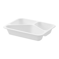 (REUSE) POJEMNIK DO ZGRZEWU TRÓJDZIELNY B-227x178x40 BIAŁY (30(36)/8/50)