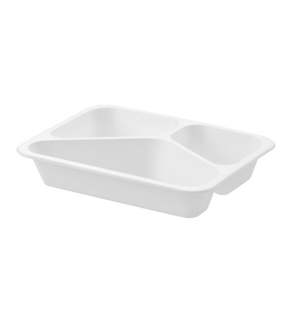 (REUSE) POJEMNIK DO ZGRZEWU TRÓJDZIELNY B-227x178x40 BIAŁY (30(36)/8/50)