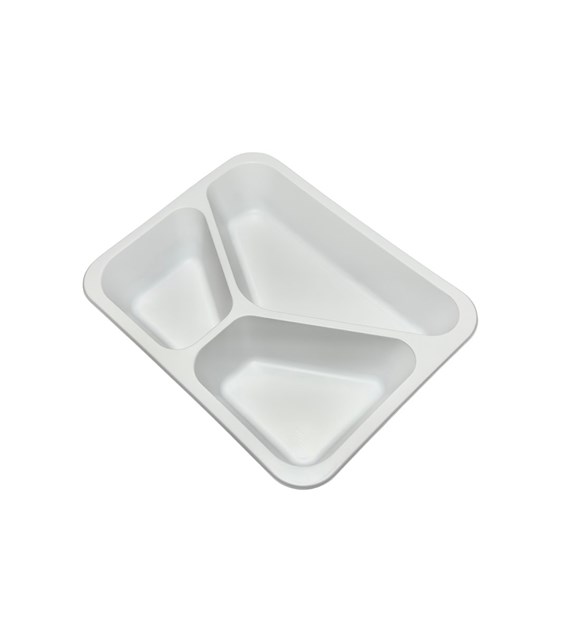 (REUSE) POJEMNIK DO ZGRZEWU TRÓJDZIELNY B-227x178x40 BIAŁY (30(36)/8/50)