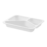 (REUSE) POJEMNIK DO ZGRZEWU TRÓJDZIELNY B-227x178x30 BIAŁY (30(36)/8/50)